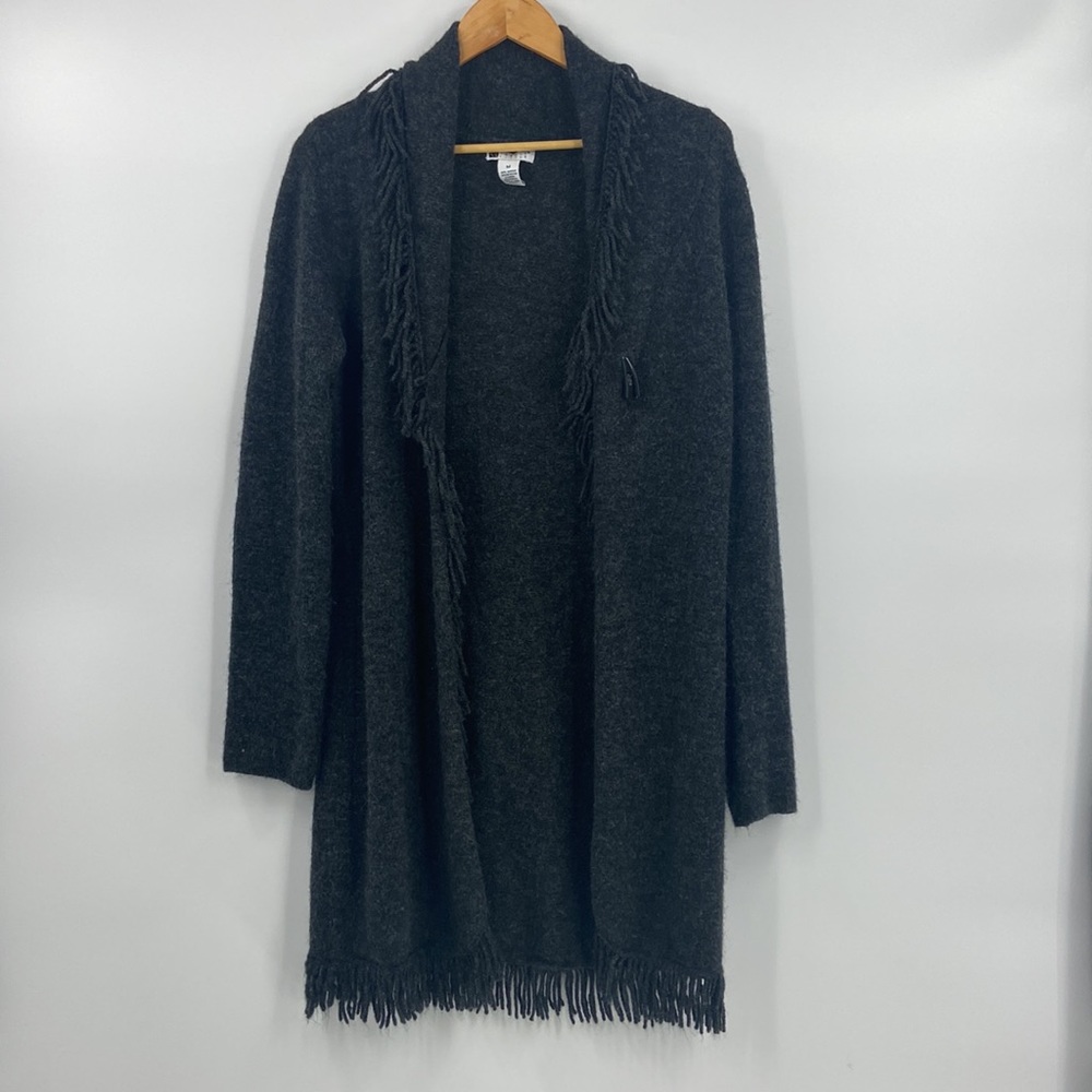 Carole Little wool blend long grey tunic sweater medium
